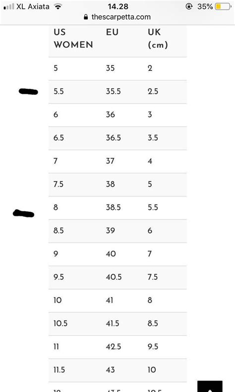 guide taille chaussure michael kors|Michael Kors size chart.